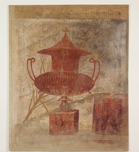 Frammento di pittura murale dal peristilio di una villa a Boscoreale, c.50-40 a.C. da Roman Republican Period